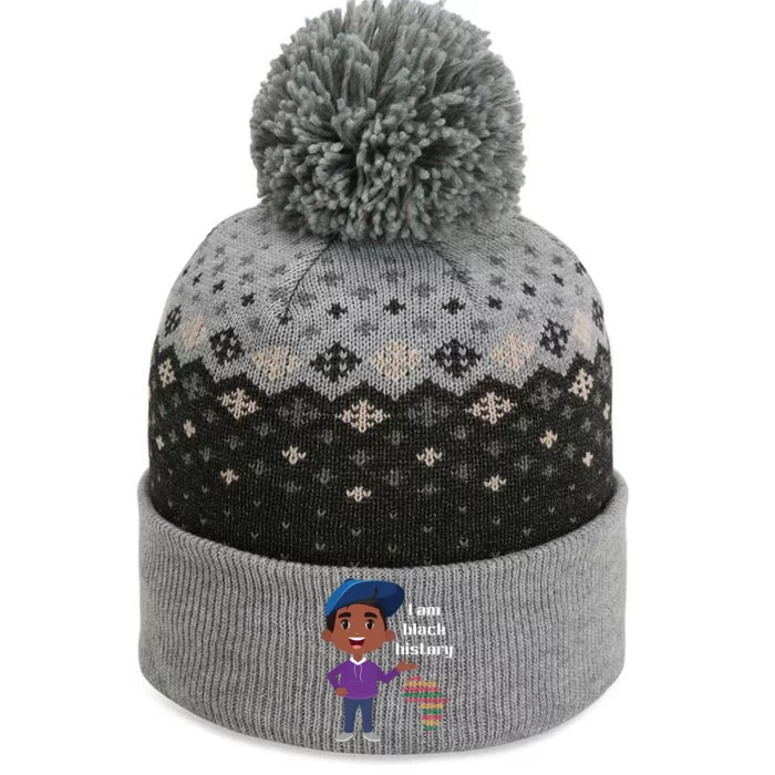 I Am Black History Black Ancestry African American Gift The Baniff Cuffed Pom Beanie