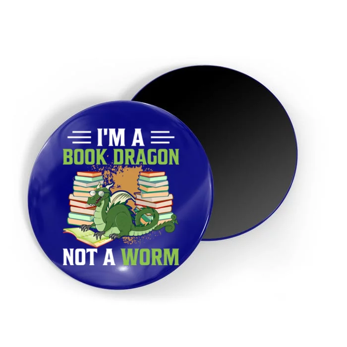 Im A Book Dragon Not A Worm Bookworm Funny Gift Magnet