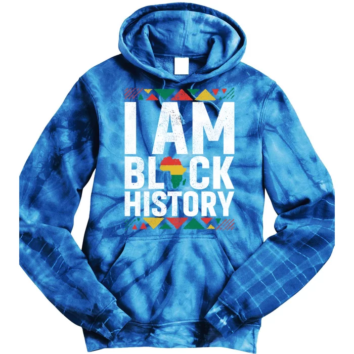 I Am Black History Black History Month Africa Map Pride Gift Tie Dye Hoodie