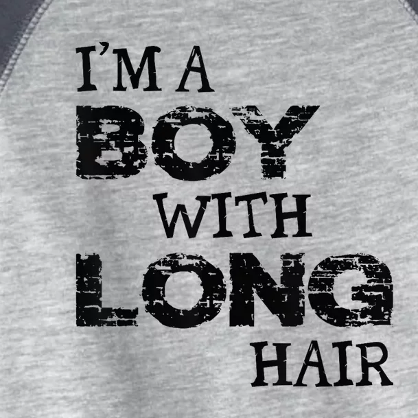 I'm A Boy With Long Hair Funny kid boy Cool Long Hair Toddler Fine Jersey T-Shirt