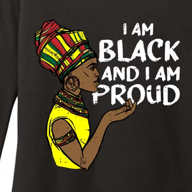 I Am Black And I Am Proud History African American Funny Gift Womens CVC Long Sleeve Shirt