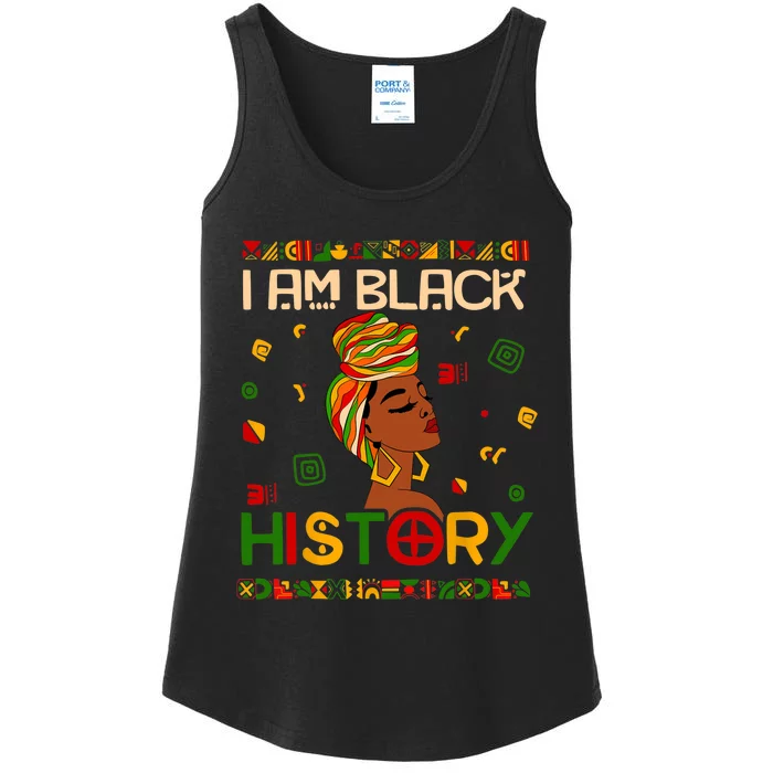 I Am Black History Month African American Ladies Essential Tank