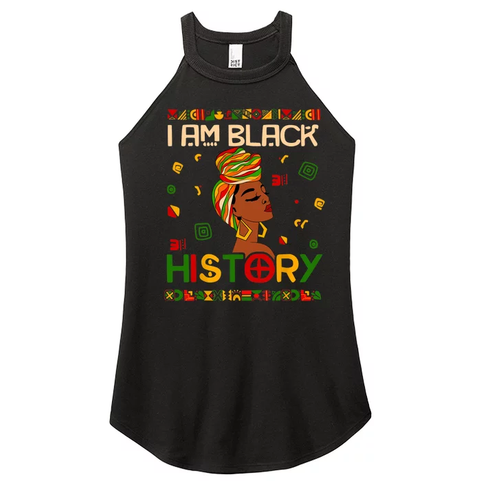 I Am Black History Month African American Women’s Perfect Tri Rocker Tank