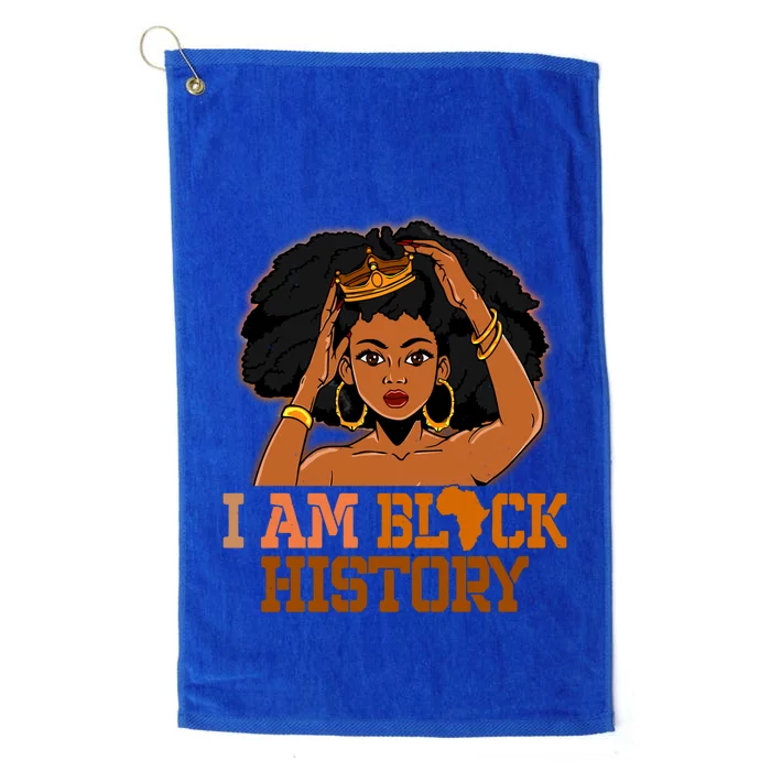 I Am Black History Black History Month Blm Juneteenth Gift Platinum Collection Golf Towel