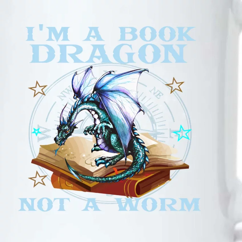 Im A Book Dragon Not A Worm Gift Funny Dragons Lovers Tee Black Color Changing Mug