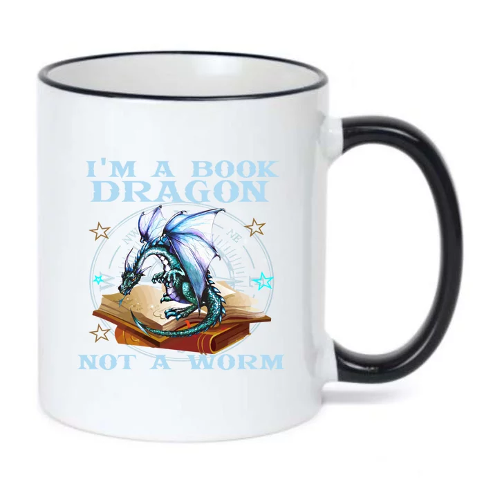 Im A Book Dragon Not A Worm Gift Funny Dragons Lovers Tee Black Color Changing Mug