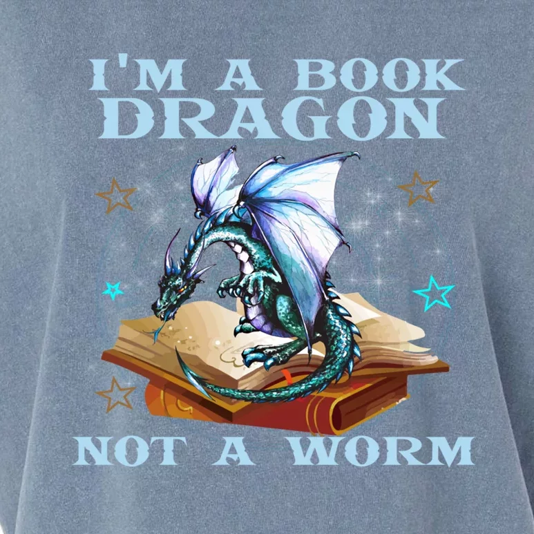 Im A Book Dragon Not A Worm Gift Funny Dragons Lovers Tee Garment-Dyed Women's Muscle Tee