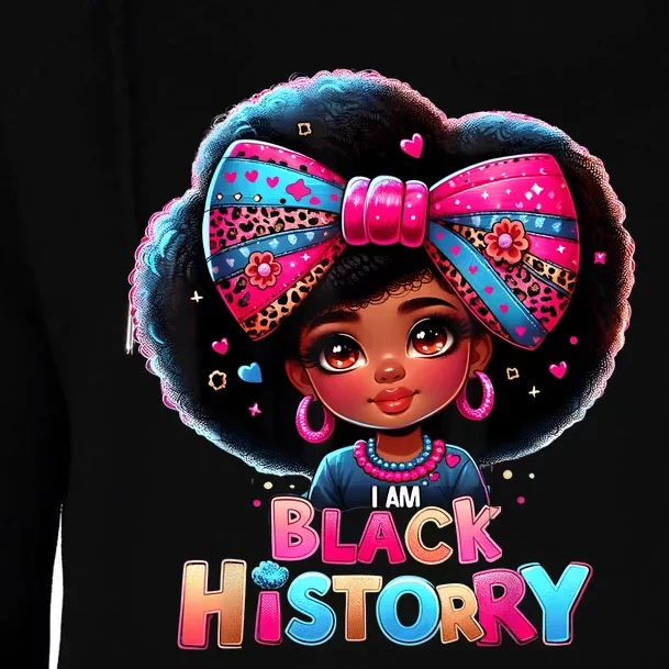 I Am Black History Month Black Melanin Womens Funnel Neck Pullover Hood