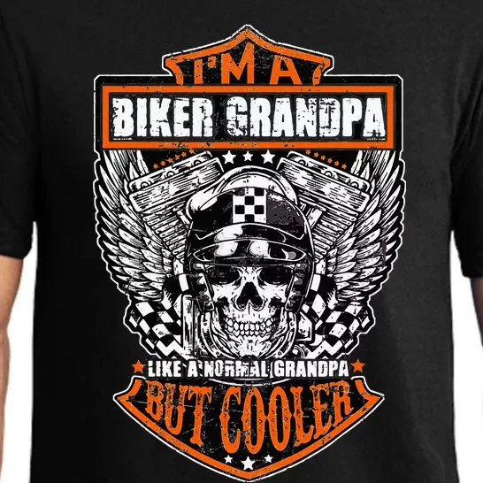 Im A Biker Grandpa Like A Normal Grandpa But Cooler Gifts Pajama Set