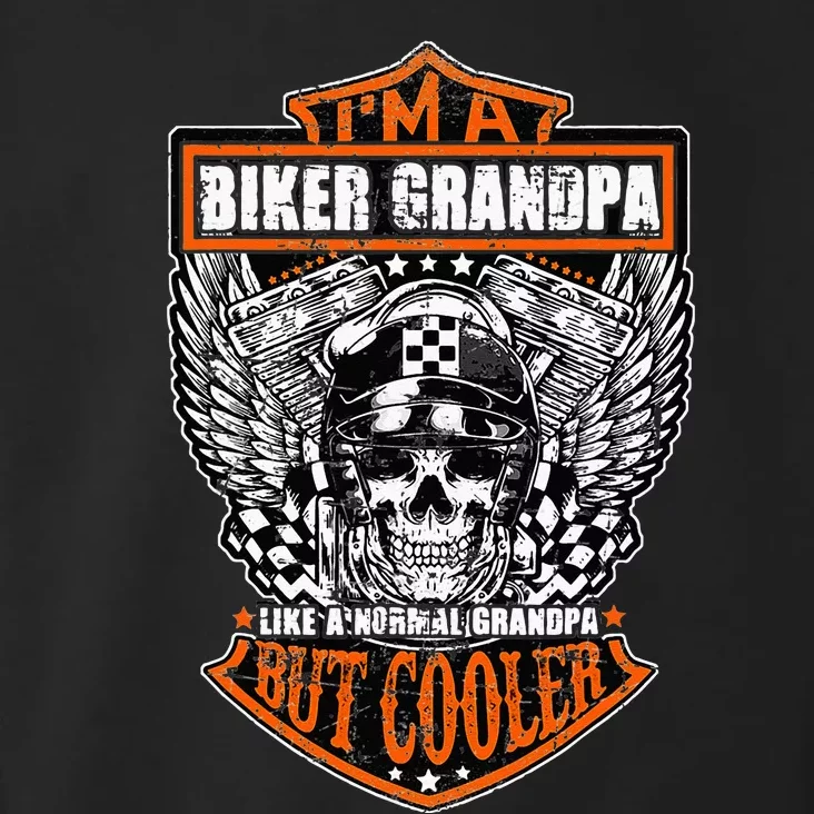 Im A Biker Grandpa Like A Normal Grandpa But Cooler Gifts Toddler Hoodie