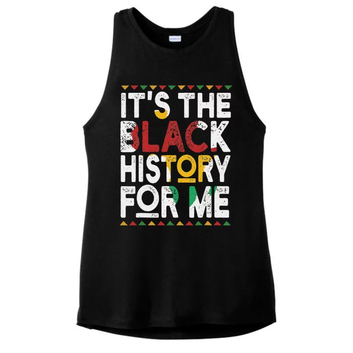 I Am Black History Month African American Pride Celebration Ladies Tri-Blend Wicking Tank