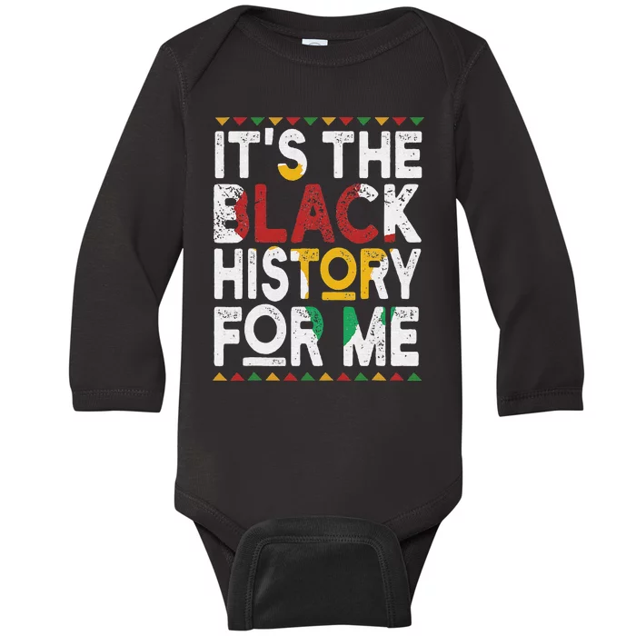 I Am Black History Month African American Pride Celebration Baby Long Sleeve Bodysuit