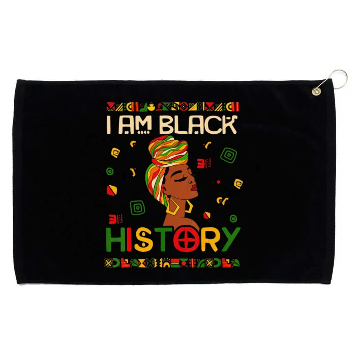 I Am Black History Month African American Grommeted Golf Towel