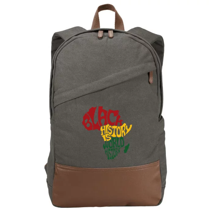 I AM BLACK HISTORY African American Pride History Gift Cotton Canvas Backpack