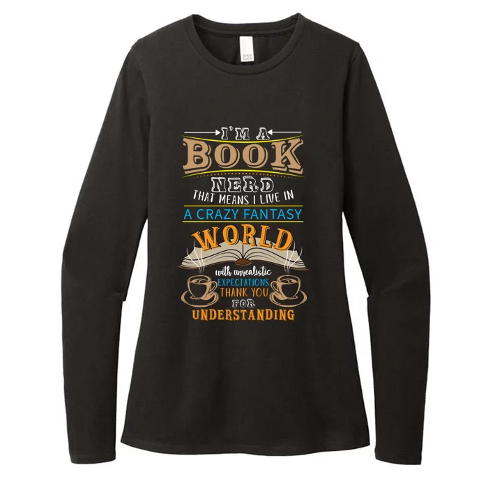 Im A Book Nerd Fantasy World Read Bookworm Gift Womens CVC Long Sleeve Shirt