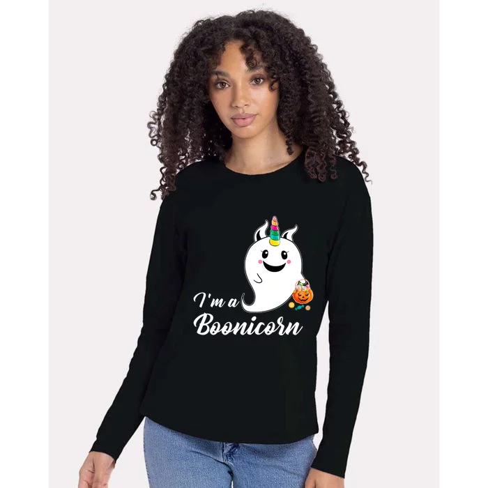 Im A Boonicorn Ghost Unicorn Pumkin Funny Halloween Funny Gift Womens Cotton Relaxed Long Sleeve T-Shirt