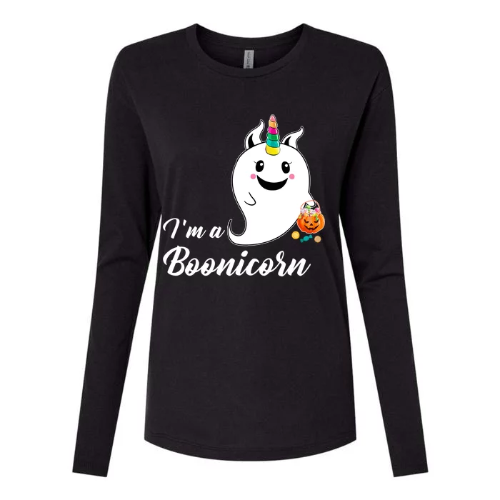 Im A Boonicorn Ghost Unicorn Pumkin Funny Halloween Funny Gift Womens Cotton Relaxed Long Sleeve T-Shirt