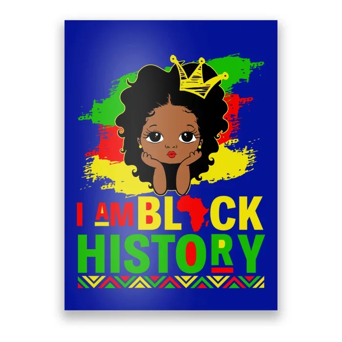 I Am Black History Cute Afro Juneteenth Black History Cute Gift Poster