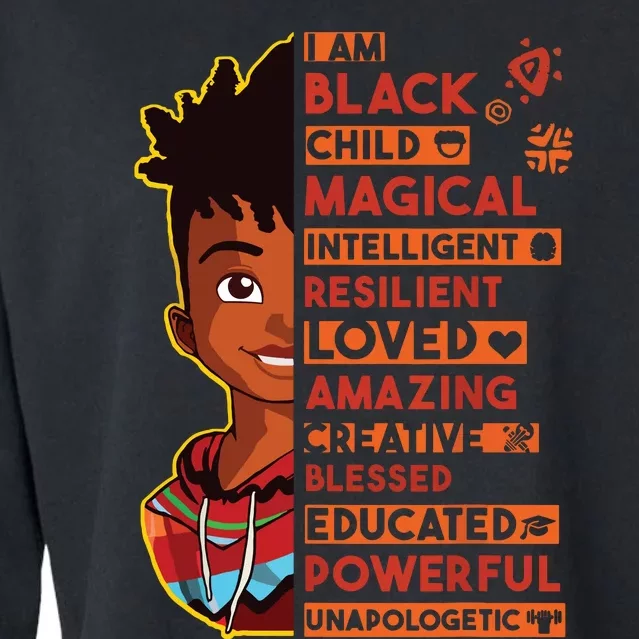 I Am Black History Month Boy African American Cropped Pullover Crew