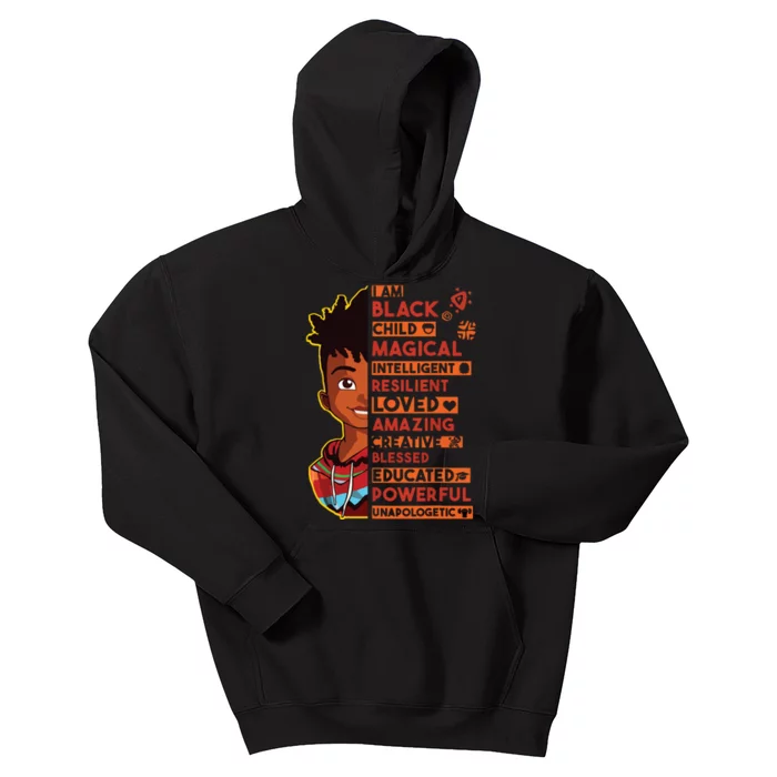 I Am Black History Month Boy African American Kids Hoodie