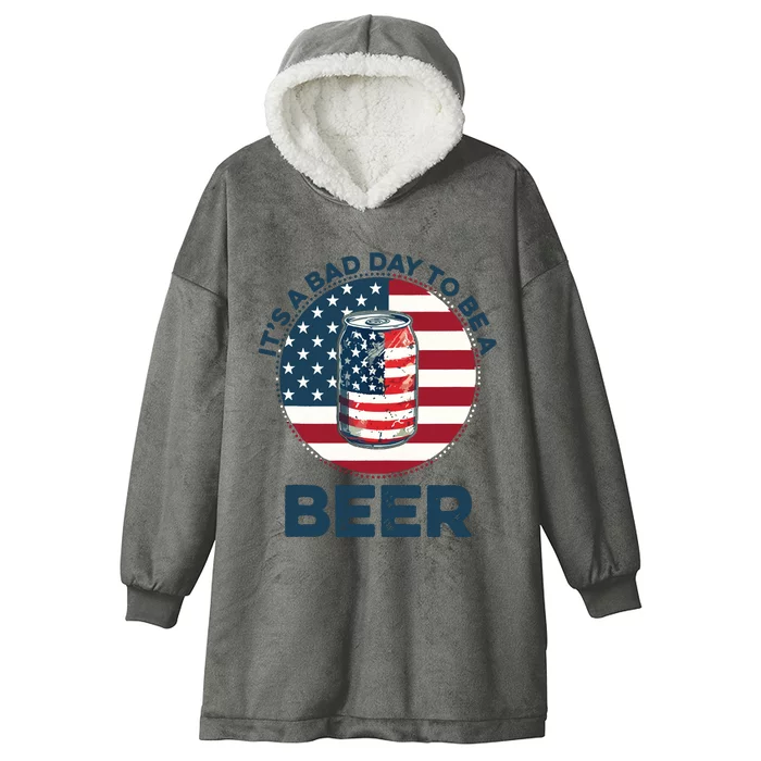 Its A Bad Day To Be Beer Vintage Hooded Wearable Blanket