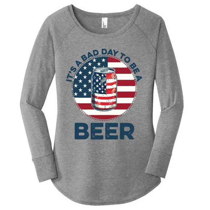 Its A Bad Day To Be Beer Vintage Women's Perfect Tri Tunic Long Sleeve Shirt