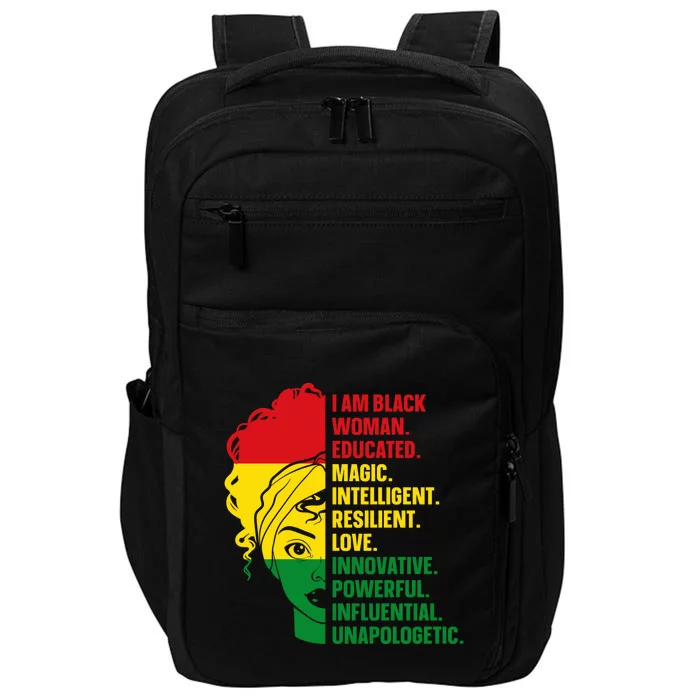 I Am Black And Educated Meaningful Gift Impact Tech Backpack