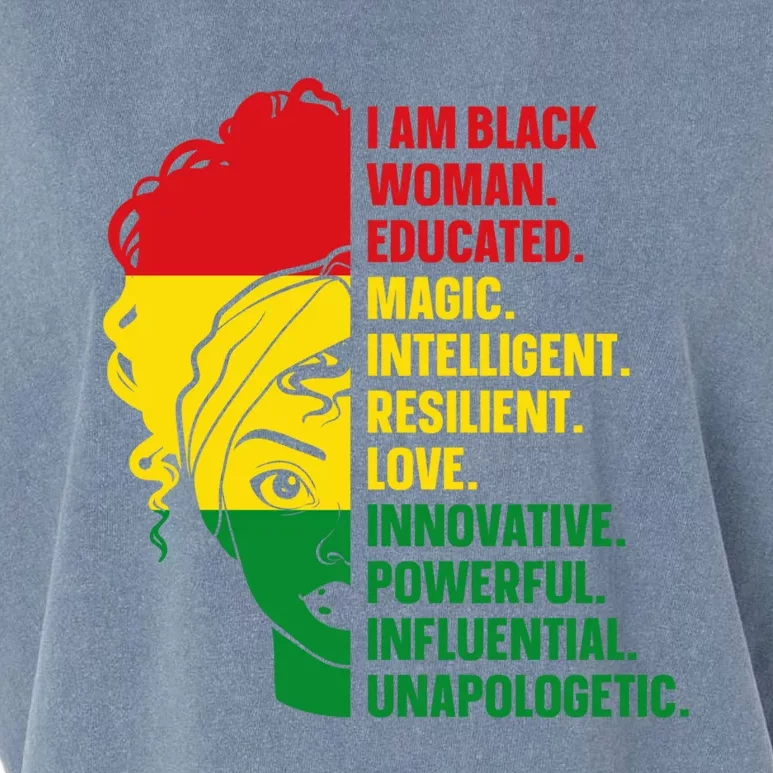 I Am Black And Educated Meaningful Gift Garment-Dyed Women's Muscle Tee