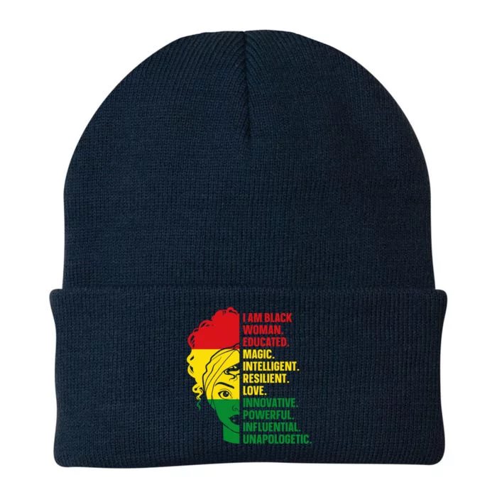 I Am Black And Educated Meaningful Gift Knit Cap Winter Beanie