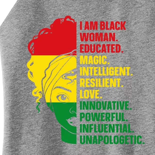 I Am Black And Educated Meaningful Gift Women’s Perfect Tri Rocker Tank