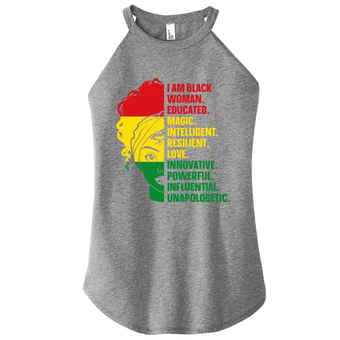 I Am Black And Educated Meaningful Gift Women’s Perfect Tri Rocker Tank