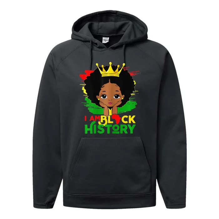 I Am Black History for Black History Month Performance Fleece Hoodie