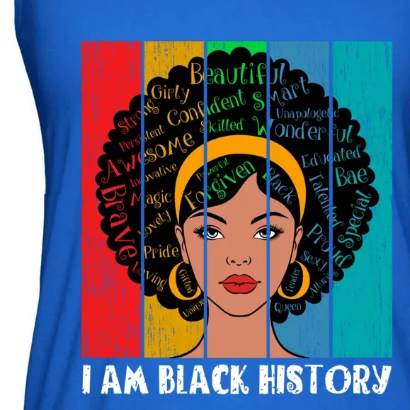 I Am Black History Melanin African American Juneteenth Great Gift Ladies Essential Flowy Tank