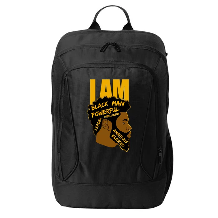 I Am Black King Powerful Leader Black History Month Dad Gift City Backpack