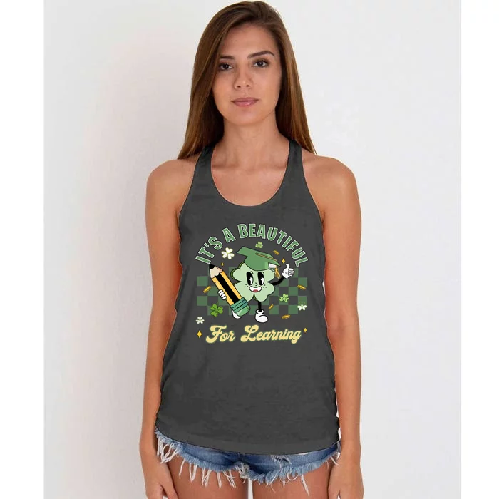 It's A Beautiful Day For Learning Women's Knotted Racerback Tank