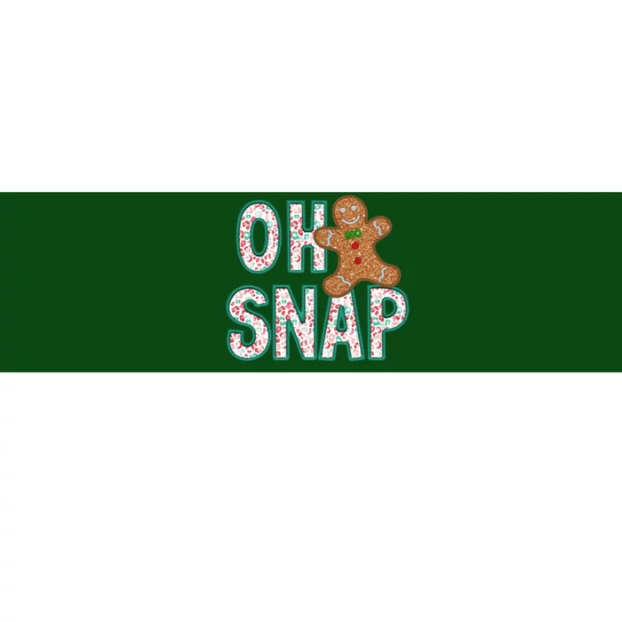 Oh Snap Gingerbread, Funny Christmas,Christmas Gift, Christmas In July Bumper Sticker