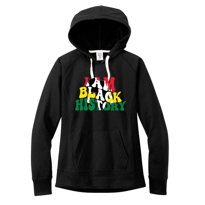 I Am Black History Month African American Women's Fleece Hoodie