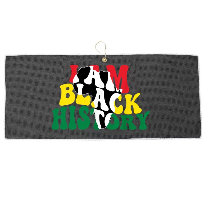 I Am Black History Month African American Large Microfiber Waffle Golf Towel