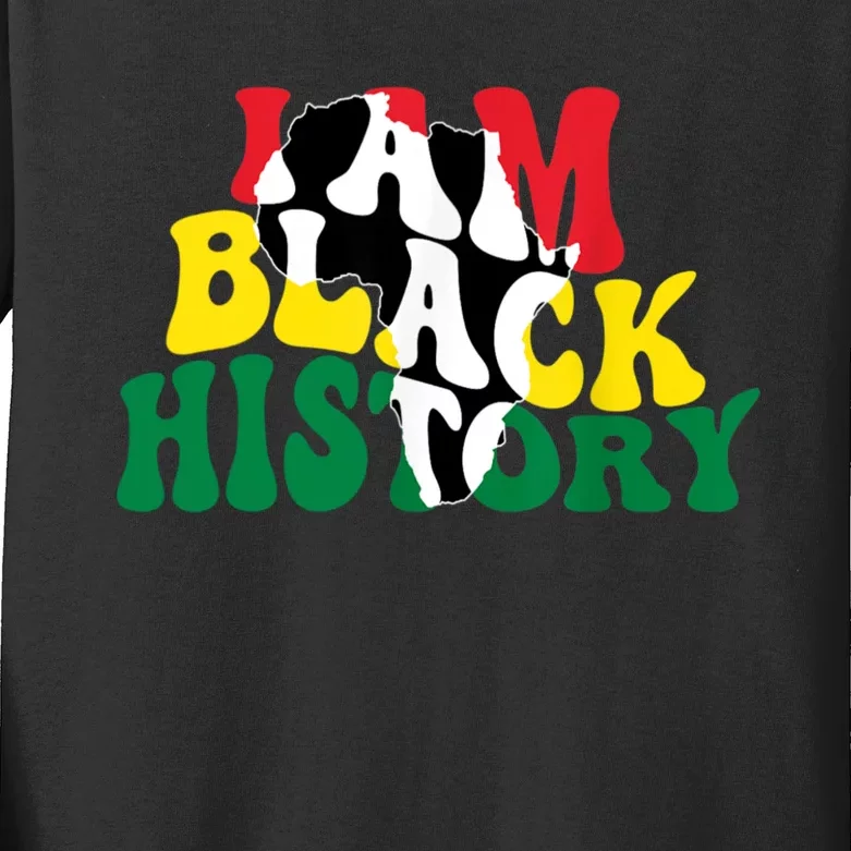 I Am Black History Month African American Kids Long Sleeve Shirt