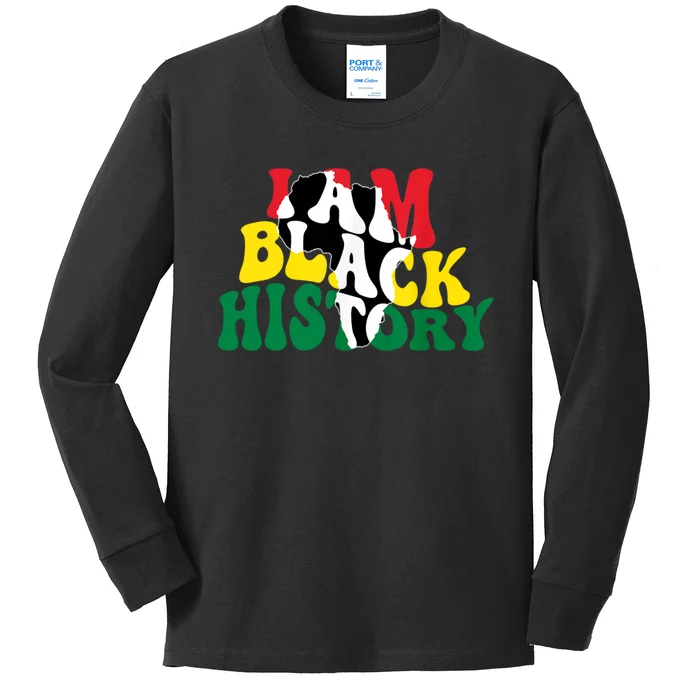 I Am Black History Month African American Kids Long Sleeve Shirt