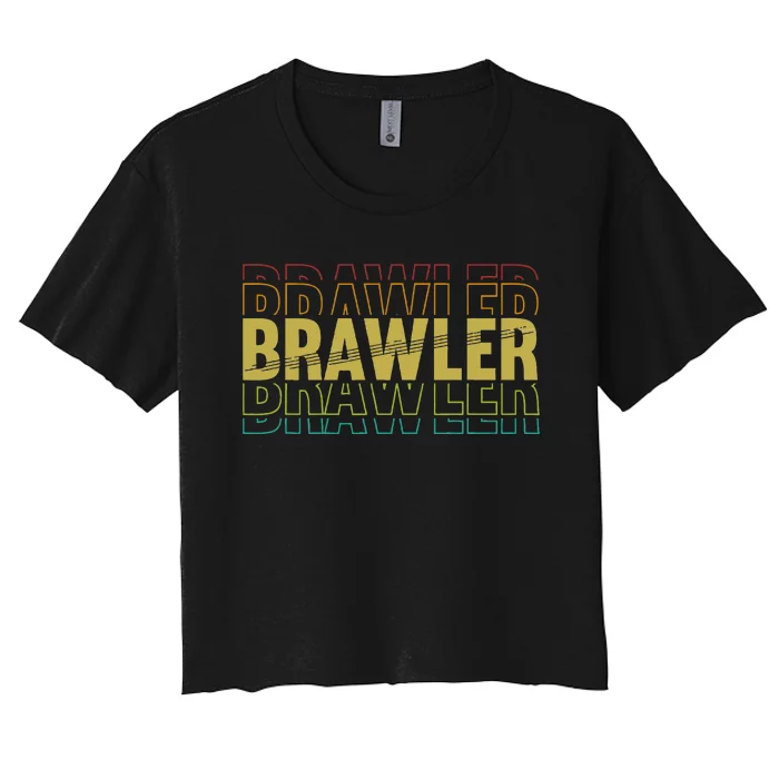 IM A Brawler Showdown Stars Women's Crop Top Tee