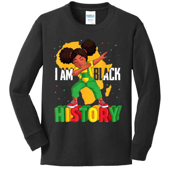 I Am Black History Women Black History Month Kids Long Sleeve Shirt