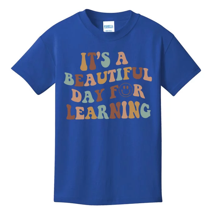 It's A Beautiful Day For Learning Teacher Vintage Gift Kids T-Shirt