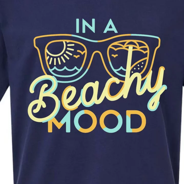 IN A BEACHY MOOD Sueded Cloud Jersey T-Shirt