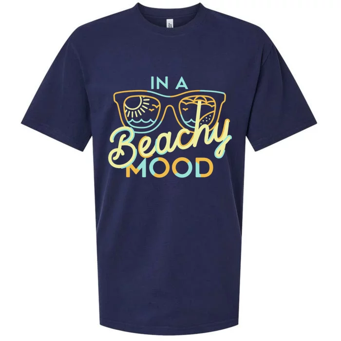 IN A BEACHY MOOD Sueded Cloud Jersey T-Shirt