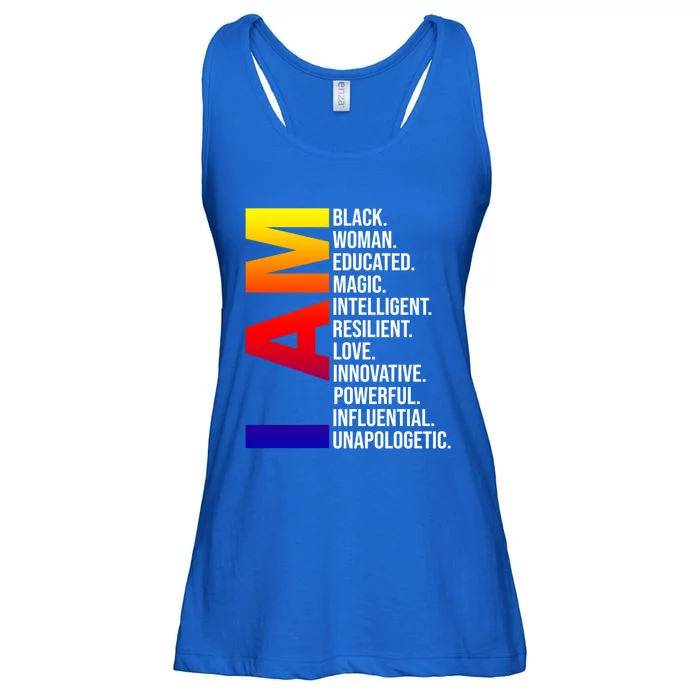 I Am Black Black History Month Educated Black Gift Ladies Essential Flowy Tank