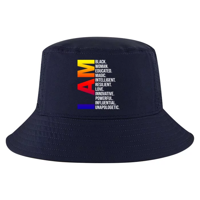 I Am Black Black History Month Educated Black Gift Cool Comfort Performance Bucket Hat