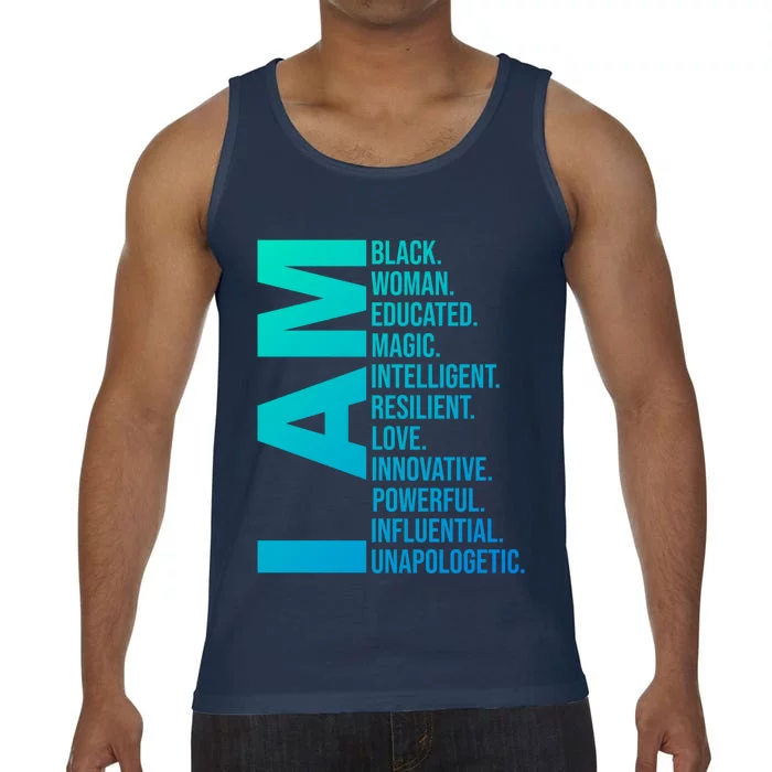 I Am Black Black History Month Educated Black Gift Comfort Colors® Tank Top