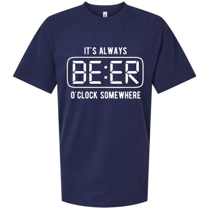 ItS Always Beer OClock Somewhere Summer Sueded Cloud Jersey T-Shirt