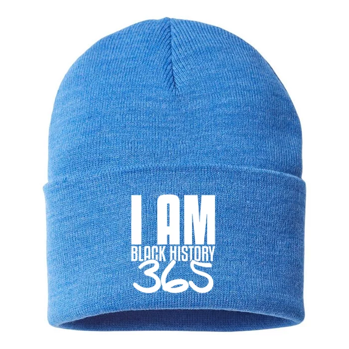 I Am Black History 365 Black Pride Cute Gift Sustainable Knit Beanie